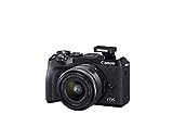 Canon EOS M6 Mark II Mirrorless Camera for Vlogging + 15-45mm Lens, CMOS, APS-C Sensor, Dual Pixel CMOS Auto Focus, Wi-Fi,Bluetooth and 4K Video Black