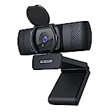 AUSDOM Webcam, Autofocus Webcam with Microphone, Privacy Cover, Plug and Play USB Computer Web Camera for Pro Streaming/Online Teaching/Video Calling/Zoom/Skype (Black-1080P)