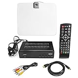 NUNET TV Converter Box Digital to Analog ATSC Streaming Media Players HD TV Box PVR DVR Schedule Recorder w. 35 Miles Over The Air Antenna, Upgraded Remote w. TV Control Buttons (2022 Version)