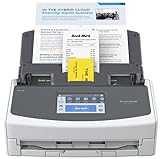 ScanSnap iX1600 Wireless or USB High-Speed Cloud Enabled Document, Photo & Receipt Scanner with Large Touchscreen and Auto Document Feeder for Mac or PC, White