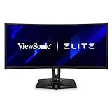 ViewSonic ELITE XG350R-C 35 Inch UltraWide 21:9 Curved 1440p 100Hz RGB Gaming Monitor with FreeSync HDR10 and Advanced Ergonomics for Esports