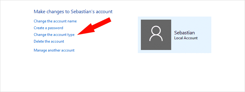 how to change administrator on windows 10 m