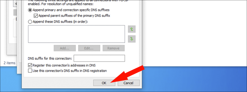 how to change dns on windows 10 14